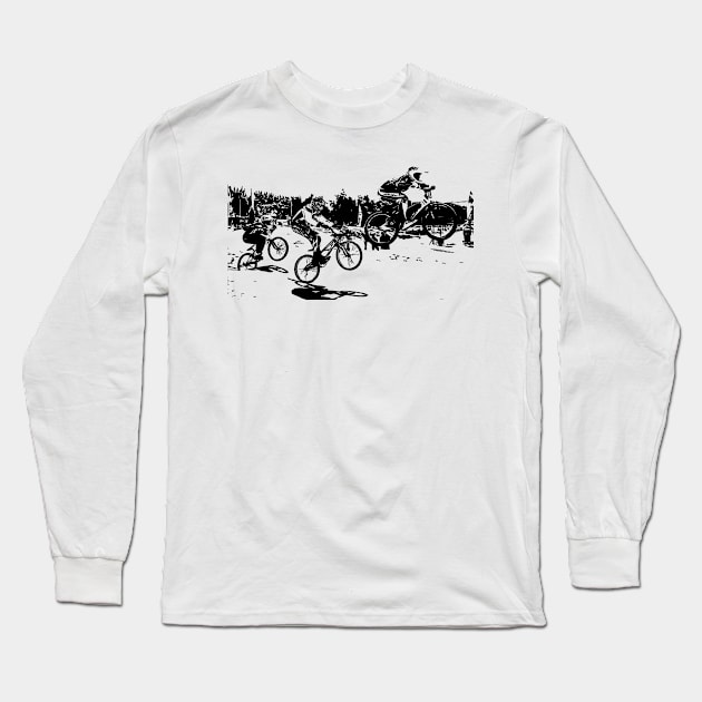 bmx Long Sleeve T-Shirt by rickylabellevie